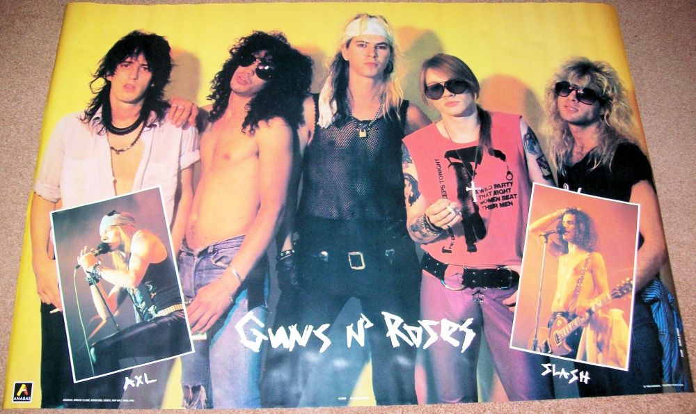 GUNS AND ROSES MINT UN-OPENED DUTCH ANNABAS PERSONALITY POSTER No.AA386 198