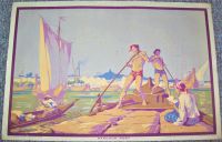 BRITISH EMPIRE MARKETING BOARD STUNNING RARE POSTER 'RANGOON PORT' 1920's-1930's
