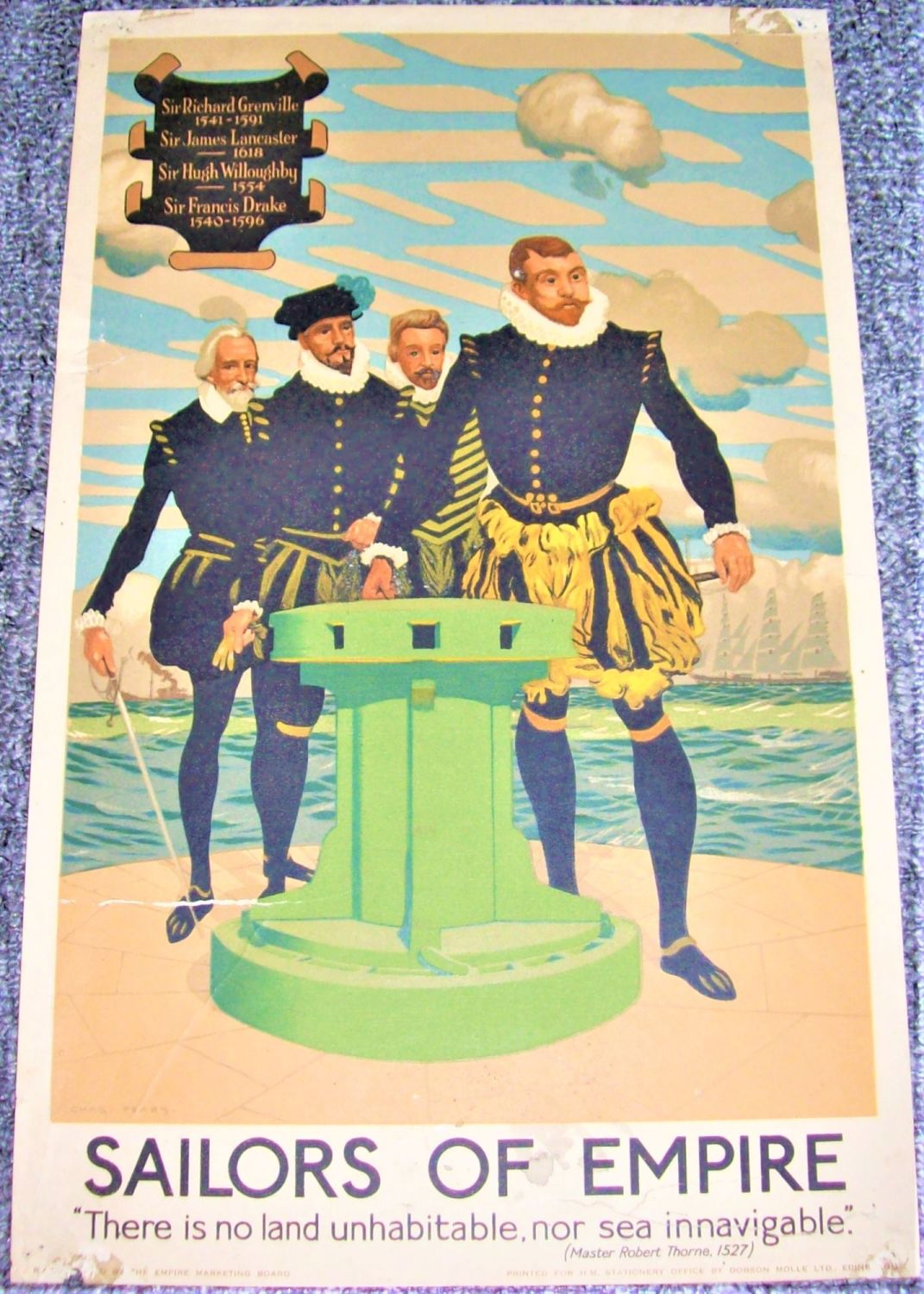 BRITISH EMPIRE POSTER 'SAILORS OF THE EMPIRE' WILLOUGHBY DRAKE GRENVILLE 19