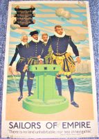 BRITISH EMPIRE POSTER 'SAILORS OF THE EMPIRE' WILLOUGHBY DRAKE GRENVILLE 1920's