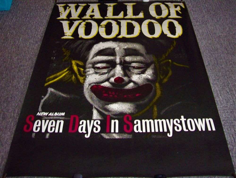 WALL OF VOODOO U.K. REC COM PROMO SUBWAY POSTER 'SEVEN DAYS IN SAMMYSTOWN' 
