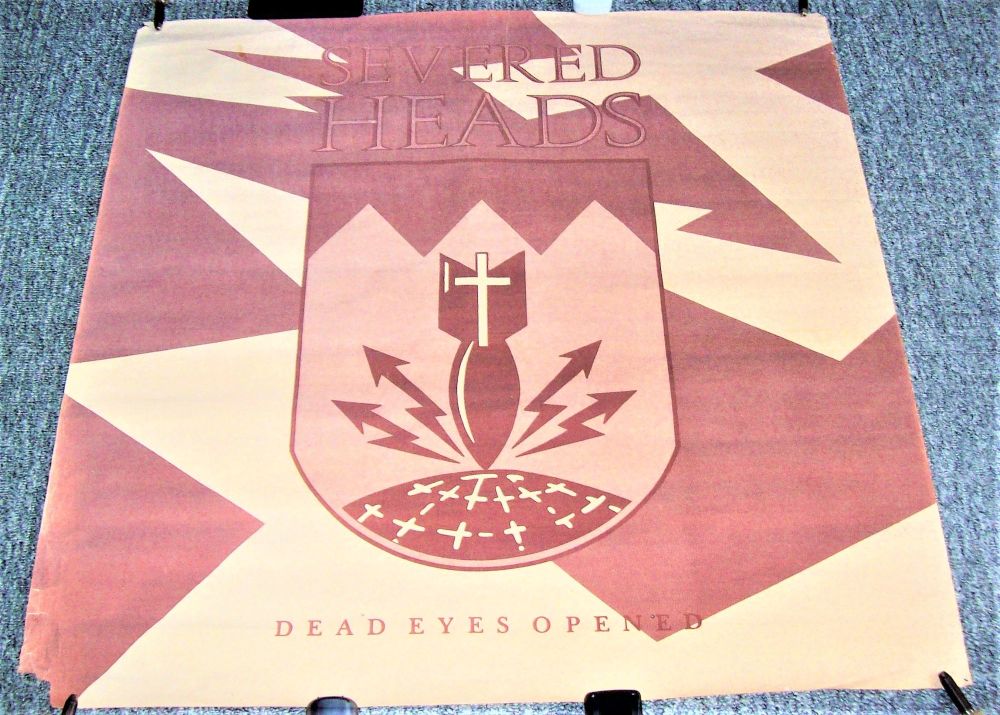 SEVERED HEADS CANADIAN REC COM PROMO POSTER 'DEAD EYES OPENED' DEBUT SINGLE