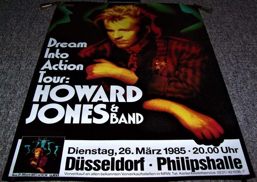 HOWARD JONES STUNNING CONCERT POSTER TUESDAY 26th MARCH 1985 DUSSLEDORF GER