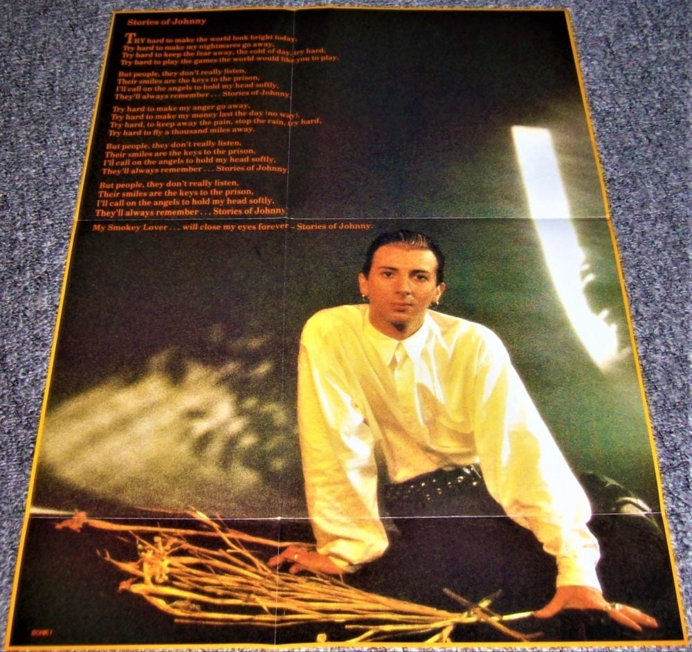 MARC ALMOND U.K. REC COM 'STORIES OF JOHNNY' 12 INCH SINGLE INSERT POSTER 1