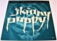 SKINNY PUPPY US REC COM PROMO WINDOW CARD 'CLEANSE FOLD AND MANIPULATE' LP 1987
