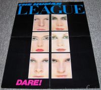 THE HUMAN LEAGUE STUNNING UK DOUBLE SIDED PROMO POSTER 'DARE' & BACK CATALOGUE 1981
