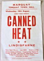 CANNED HEAT LINDISFARNE CONCERT HANDBILL-FLYER WED 18th AUG 1971 TORQUAY T/HALL