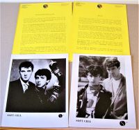 MARC ALMOND SOFT CELL U.S. 1982 PRESS RELEASE 'NON-STOP ECSTATIC DANCING' EP