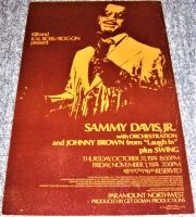 SAMMY DAVIS JR. RARE CONCERT POSTER OCT-NOV 1974 PARAMOUNT THEATRE SEATTLE U.S.