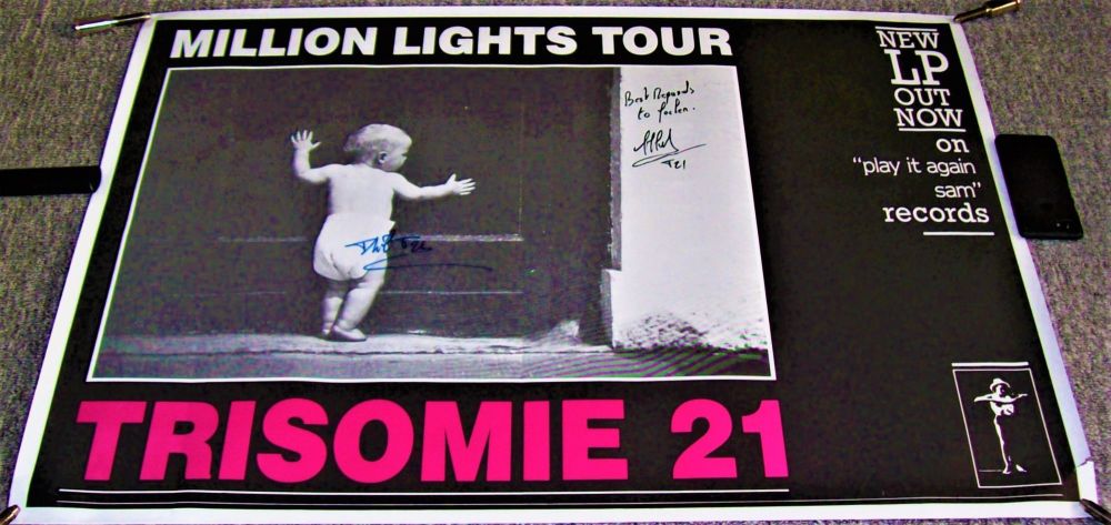 TRISOMIE 21 AUTO'D FRENCH REC COM PROMO POSTER 'MILLION LIGHTS TOUR' ALBUM 