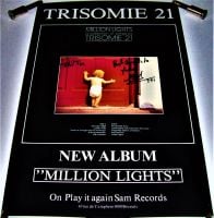 TRISOMIE 21 RARE AUTO'D FRENCH REC COM PROMO POSTER 'MILLION LIGHTS' ALBUM 1988