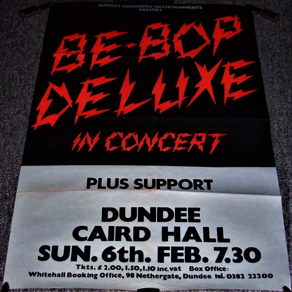 BE BOP DELUXE STUNNING CONCERT POSTER SUNDAY 6th FEBRUARY 1977 CAIRD HALL D