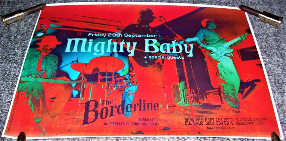 MIGHTY BABY RARE CONCERT POSTER FRIDAY 29th SEPTEMBER 2006 THE BORDERLINE L