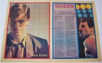 DAVID BOWIE QUEEN CENTRE SPREAD POSTER-ARTICLE RECORD MIRROR 21st NOVEMBER 1981