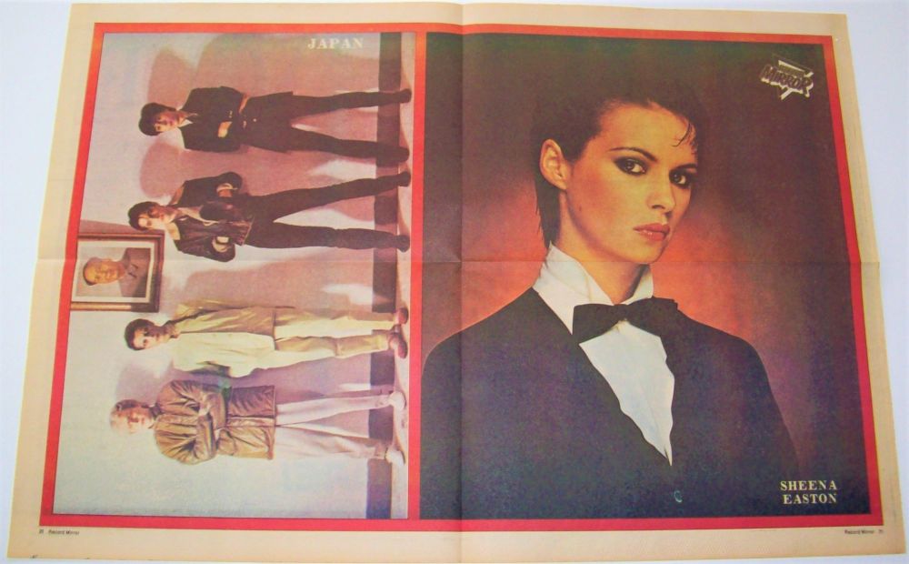 JAPAN SHEENA EASTON STUNNING CENTRE SPREAD POSTERS RECORD MIRROR OCTOBER 19