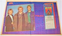 THE POLICE CENTRE SPREAD POSTER-CALENDAR COMPETITION RECORD MIRROR DEC 13th 1980