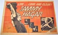 SAMMY HAGAR 'LOUD AND CLEAR' ALBUM AND TOUR ADVERT RECORD MIRROR MARCH 22nd 1980