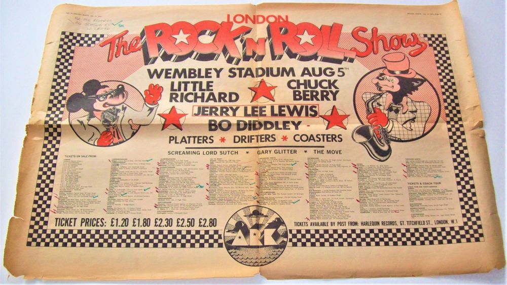  LITTLE RICHARD CHUCK BERRY LEWIS BO DIDDLEY MELODY MAKER ADVERT JULY 15th 