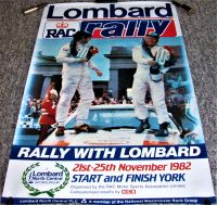 LOMBARD RALLY 21st-25th NOVEMBER 1982 YORK ENGLAND GORGEOUS RARE PROMO POSTER