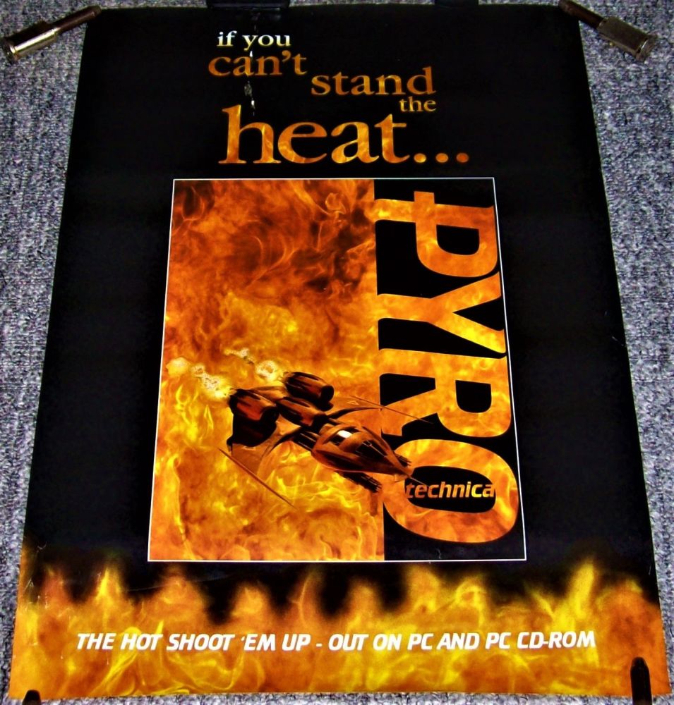 'PYRO TECHNICA' REALLY FABULOUS THE HOT SHOOT EM UP PC GAME UK PROMO POSTER