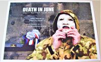 DEATH IN JUNE CONCERT POSTER TUESDAY 10th DEC 2013 KLUB CHAPEAU ROUGE IN PRAGUE