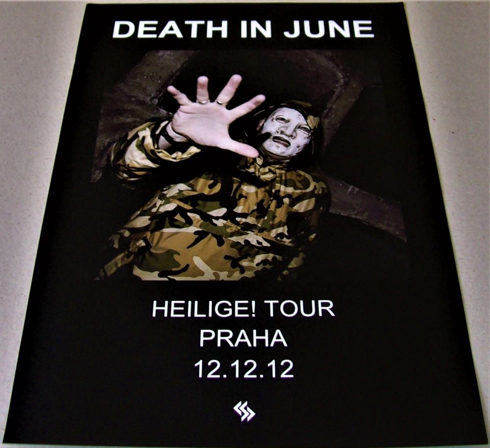 DEATH IN JUNE CONCERT POSTER WED 12th DEC 2012 'HEILIGE!' TOUR KLUB K4 IN P