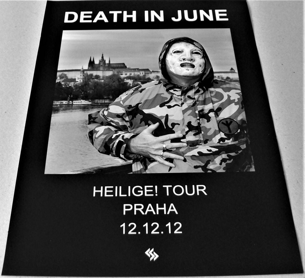 DEATH IN JUNE CONCERT POSTER WED 12th DEC 2012 'HEILIGE!' TOUR KLUB K4 IN P