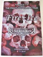 FIRE + ICE KNOTWORK CONCERT POSTER 7th JULY 2014 AT THE CHAPEAU ROUGE IN PRAGUE