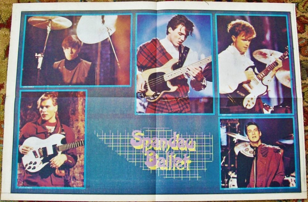 SPANDAU BALLET RECORD MIRROR UK MUSIC PAPER FULL COLOUR POSTER JANUARY 3rd 