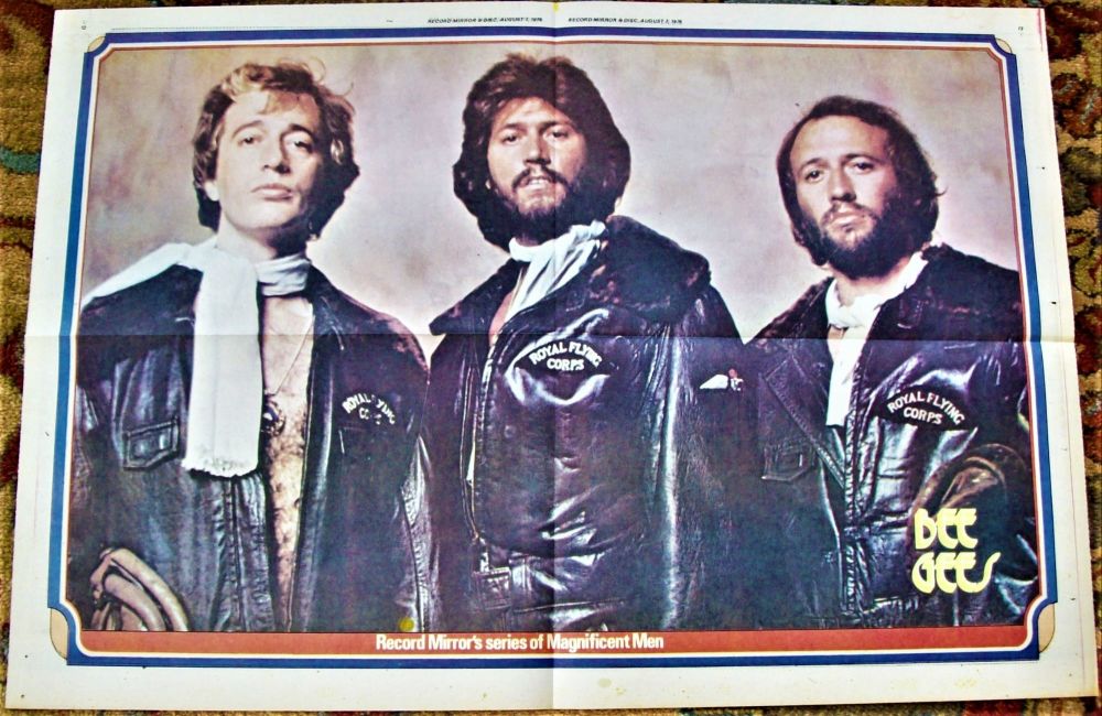 BEE GEES SUPERB RECORD MIRROR UK MUSIC PAPER FULL COLOUR POSTER AUGUST 7th 