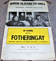 FOTHERINGAY SANDY DENNY CONCERT POSTER SAT 30th JAN 1971 QUEEN ELIZABETH HALL UK