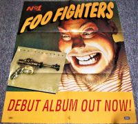 FOO FIGHTERS SUPERB RARE U.K. RECORD COMPANY PROMO POSTER SELF TITLED ALBUM 1995