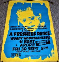 DAVID BOWIE 'WOODY WOODMANSEY'S U BOAT' GIG POSTER FRI 30th SEPT EDINBURGH 1977