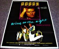 THE POLICE STING STUNNING SPANISH PROMO POSTER 'BRING ON THE NIGHT' FILM IN 1985