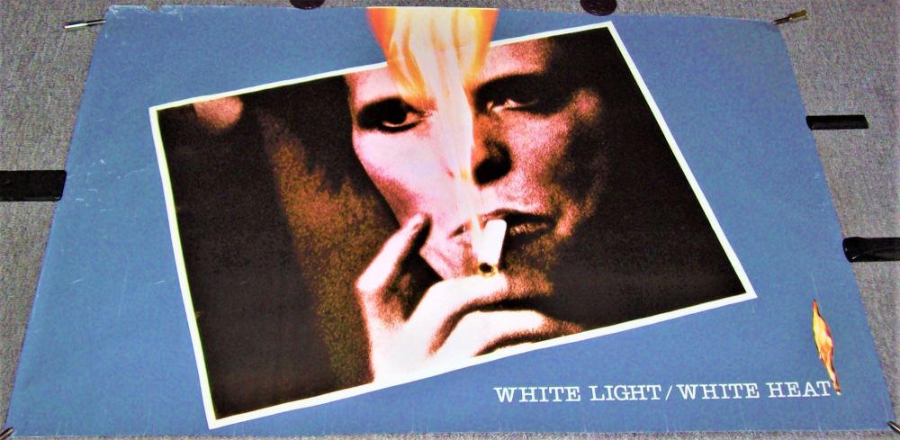 DAVID BOWIE RARE U.K. REC COM PROMO POSTER 'WHITE LIGHT WHITE HEAT' SINGLE 