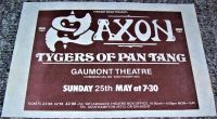 SAXON TYGERS OF PAN TANG CONCERT FLYER-HANDBILL SUN 25th MAY 1980 SOUTHAMPTON UK