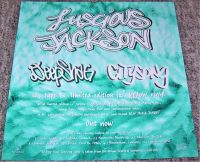 LUSCIOUS JACKSON UK REC COM PROMO SHOP WINDOW CARD 'DEEP SHAG-CITY SONG' 7" 1994