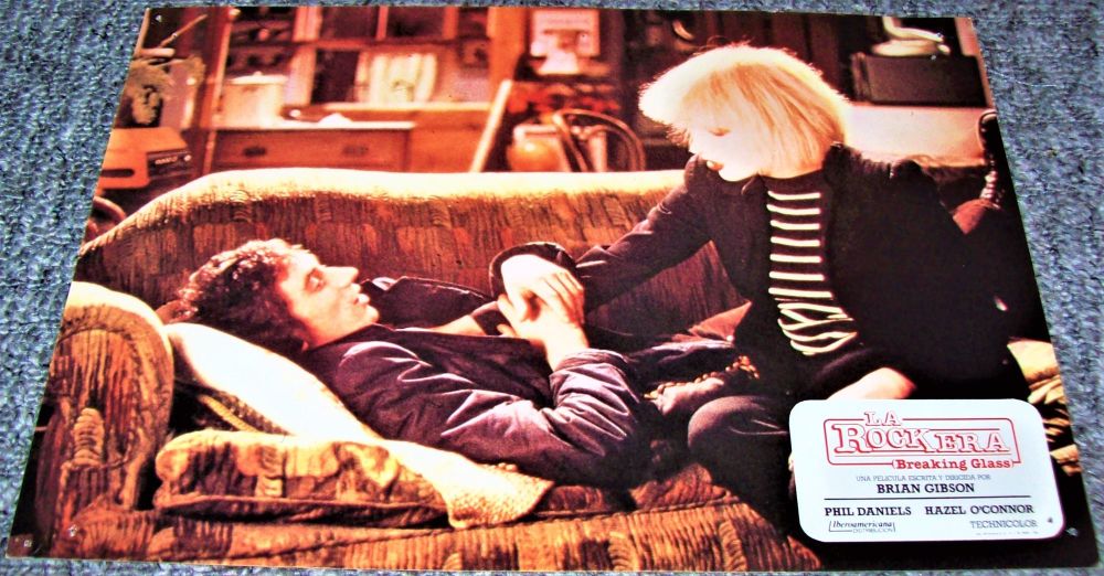 HAZEL O'CONNOR PHIL DANIELS SPANISH LOBBY CARD - FOHS 'BREAKING GLASS' FILM