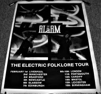 THE ALARM STUNNING RARE U.K. CONCERTS 'THE ELECTRIC FOLKLORE TOUR' POSTER 1988 