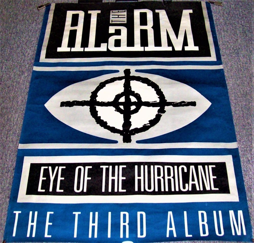 THE ALARM RARE UK RECORD COMPANY PROMO POSTER 'EYE OF THE HURRICANE' ALBUM 