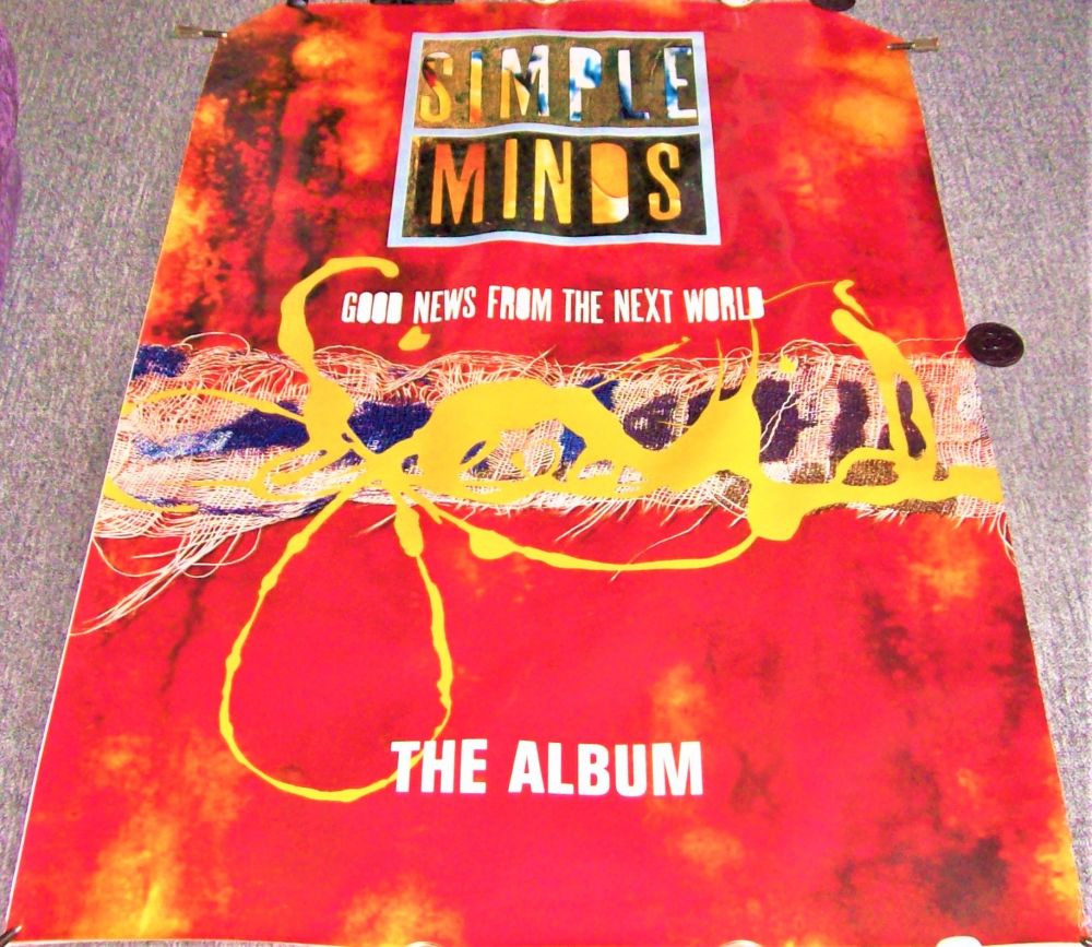 SIMPLE MINDS UK REC COM PROMO POSTER 'GOOD NEWS FROM THE NEXT WORLD' ALBUM 