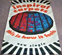 INSPIRAL CARPETS SUPERB RARE UK PROMO POSTER 'THIS IS HOW IT FEELS' SINGLE 1990