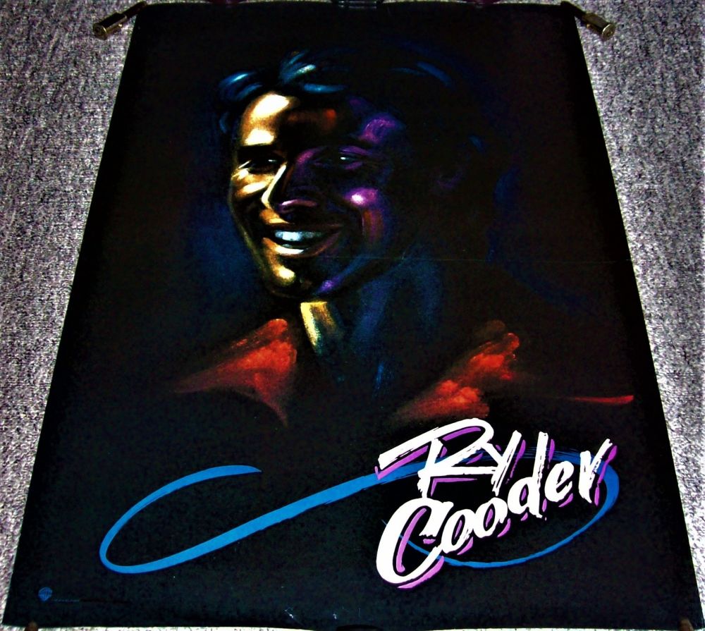 RY COODER REALLY SUPERB U.K. RECORD COMPANY PROMO POSTER 'GET RHYTHM' ALBUM