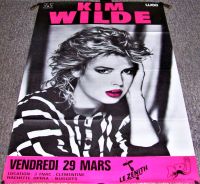 KIM WILDE STUNNING CONCERT POSTER FRIDAY 25th MARCH 1985 ZENITH THEATRE PARIS