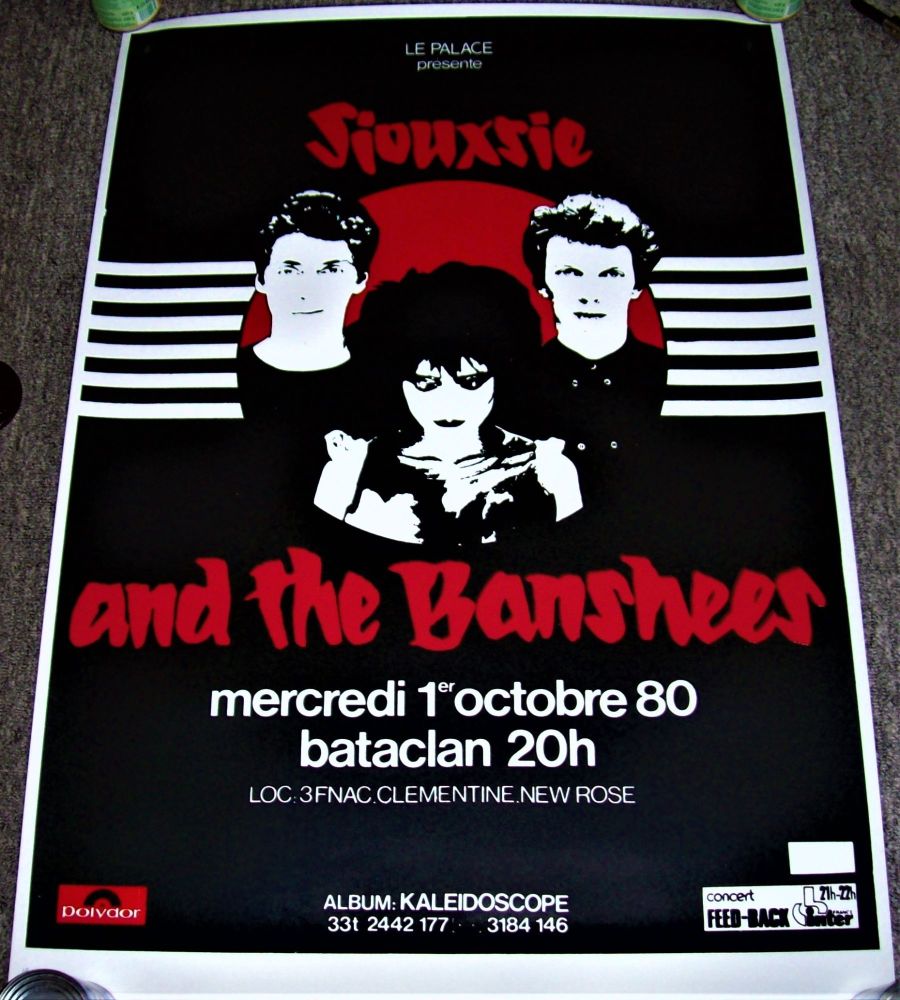 SIOUXSIE AND THE BANSHEES SUPERB U.K. FAN CLUB ISSUE LIMITED EDITION LITHO 