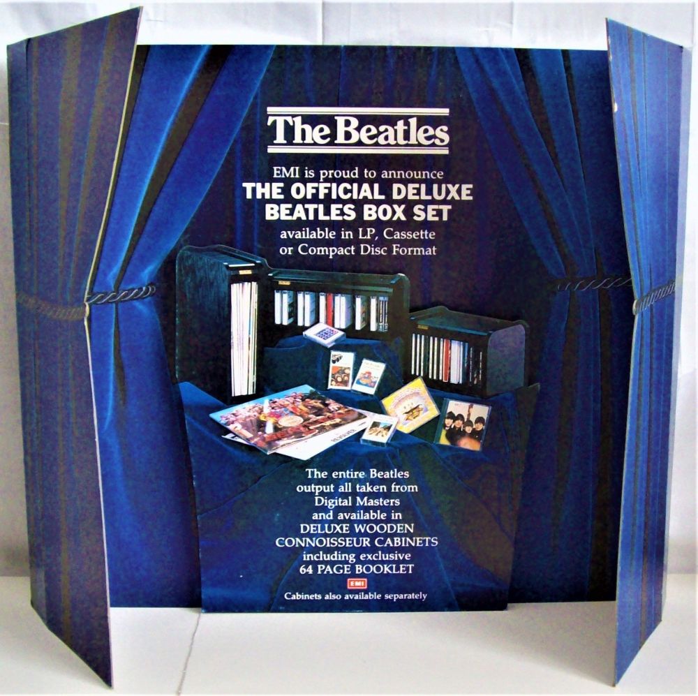 THE BEATLES RARE U.K. 3D PROMO SHOP DISPLAY STANDEE 'DELUXE BOX SET' ALBUMS