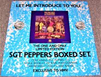 THE BEATLES UK HMV PROMO SHOP DISPLAY BOARD 'SGT. PEPPERS' BOXED SET ALBUM 1987