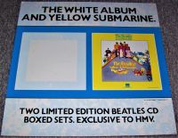 THE BEATLES HMV PROMO SHOP DISPLAY BOARD 'WHITE' & 'YELLOW SUBMARINE' LP's 1987
