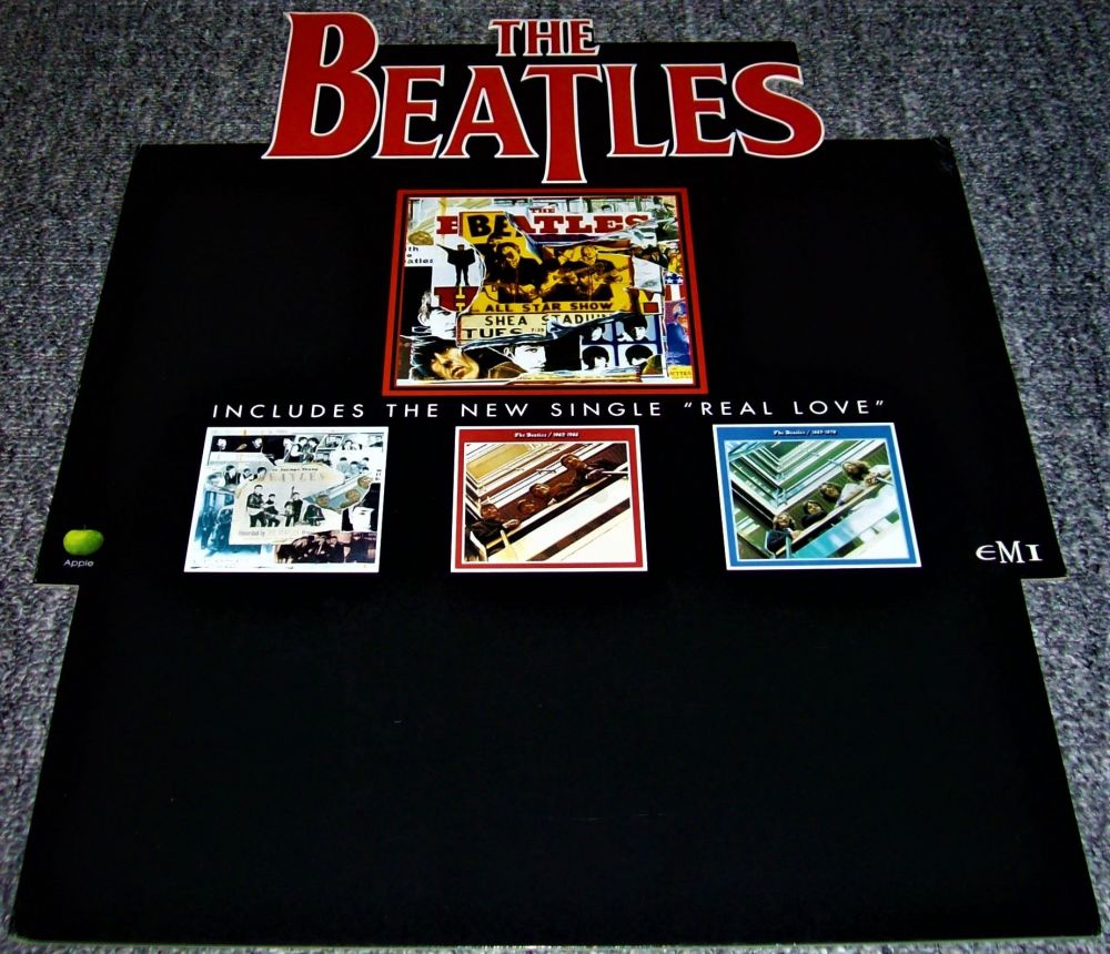 THE BEATLES U.K. REC COM SHAPED PROMO SHOP DISPLAY FLAT 'ANTHOLOGY 2' ALBUM