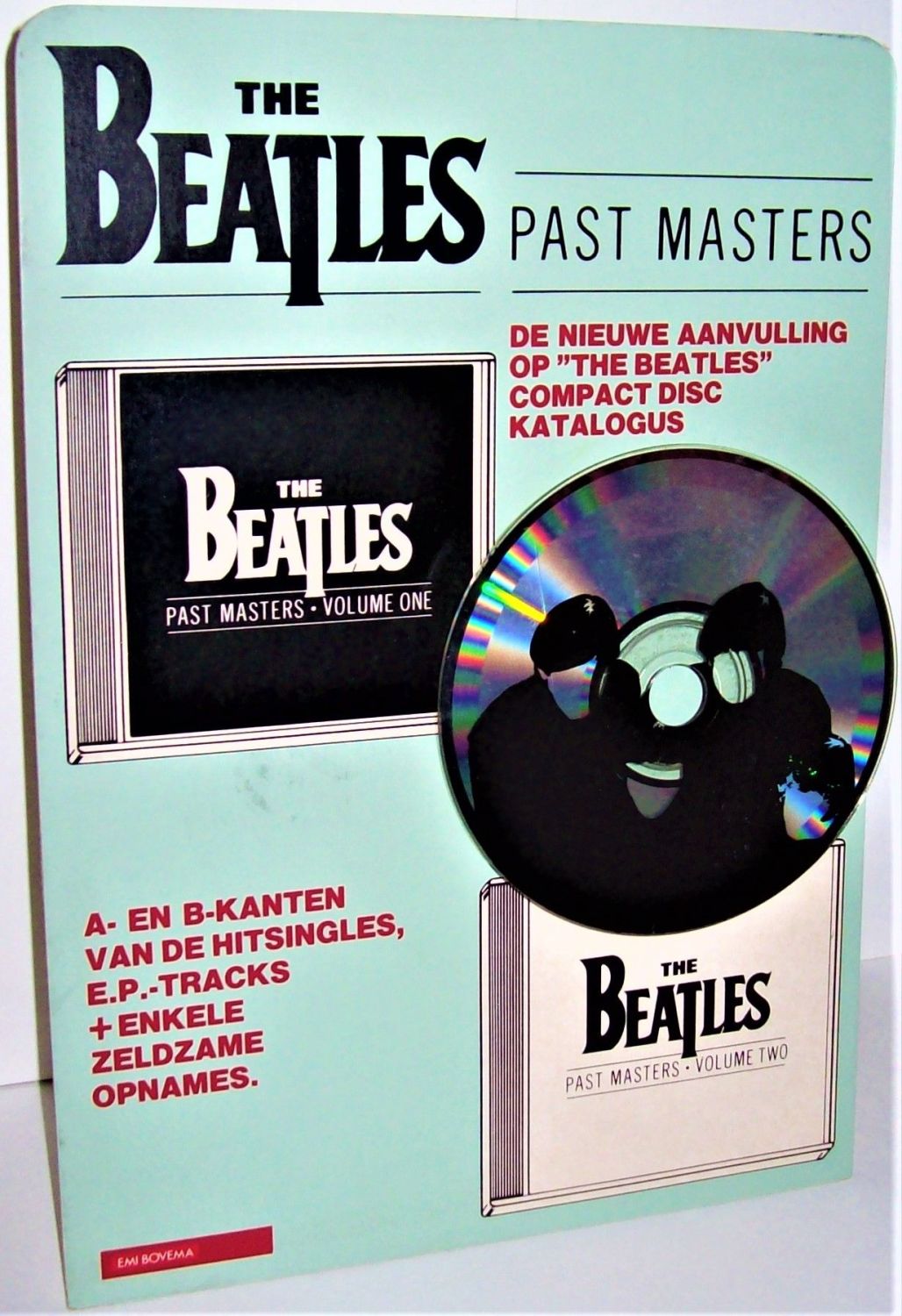 THE BEATLES RARE DUTCH PROMO SHOP DISPLAY STANDEE 'PAST MASTERS 1&2' ALBUMS